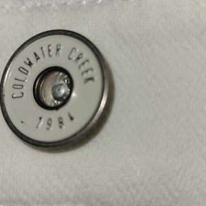 Coldwater Creek white denim 4% spandex